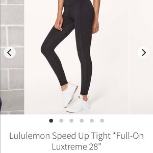 Lululemon Speed Up Tight Size 6 Black